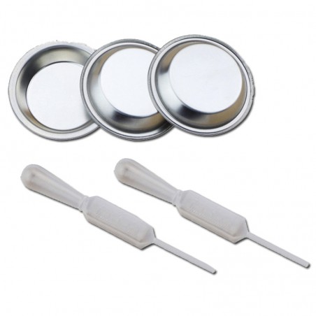 BANDEJA METÁLICA PARA MEZCLAS 50MM (3 UNIDADES) CON PIPETA 95MM (2 UNIDADES) USTARS
