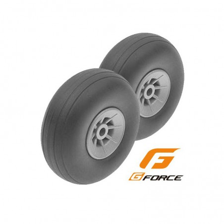 RUEDA GOMA 50MM EJE 3MM G-FORCE (2 UNIDADES)