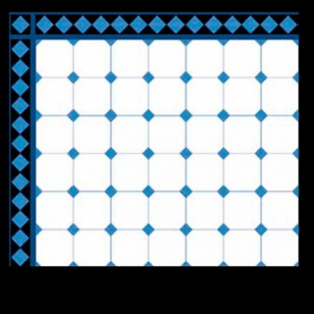 ZZ SUELO ROMBO AZUL 24 X12CM