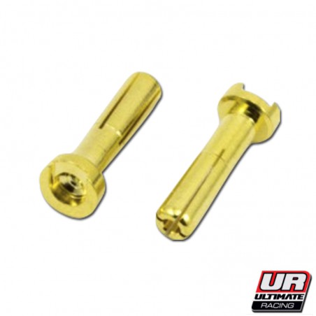 CONECTOR ORO 4MM MACHO 90º 2 UNIDADES ULTIMATE