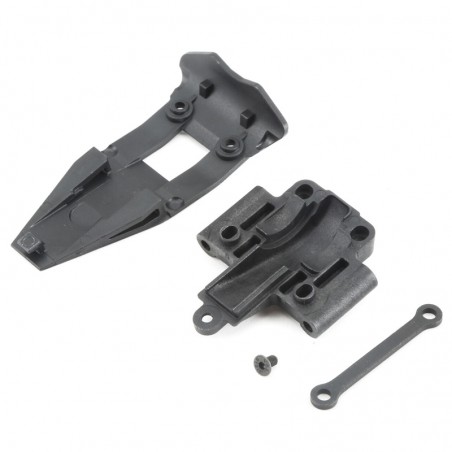 PIVOTANTE DELANTERO, ABRAZADERA Y PARAGOLPES TLR22-4 2.0