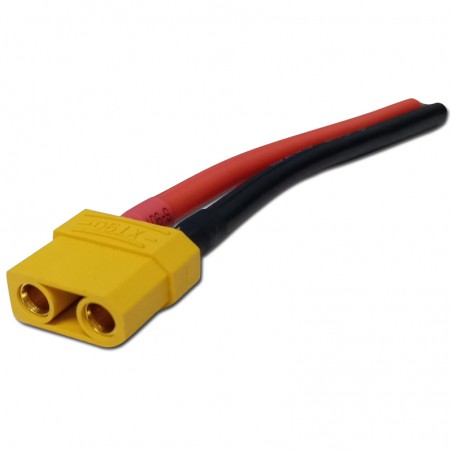 CONECTOR XT90 MACHO CON CABLE 10CM 10AWG