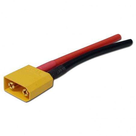 CONECTOR XT90 HEMBRA CON CABLE 10CM 10AWG