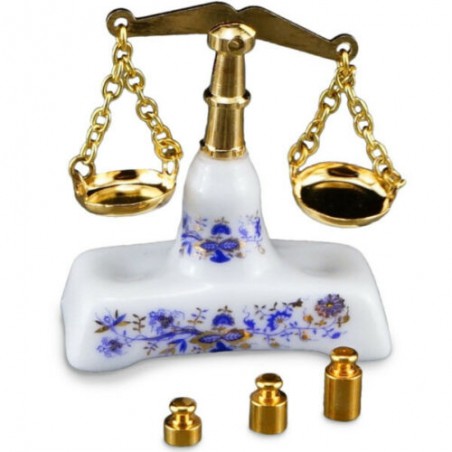 ZZ PESO PORCELANA Y DORADO