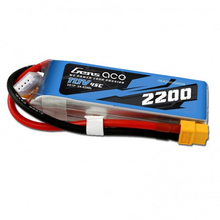 BATERÍA LIPO 11.1V 2200MAH 45C XT60 GENS ACE
