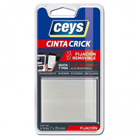 CINTA FIJACION QUITA/PON CRICK 4 TIRAS TRANSPARENTES CEYS