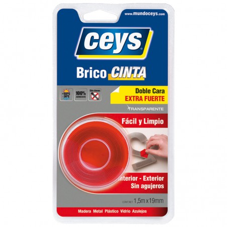 BRICOCINTA DOBLE CARA EXTRA FUERTE CEYS 1,5mX19mm