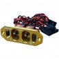 INTERRUPTOR DOBLE BATERIA ALUMINIO DORADO MIRACLE INTERRUPTOR DOBLE BATERIA ALUMINIO DORADO MIRACLE