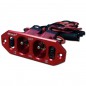 INTERRUPTOR DOBLE BATERIA ROJO ALUMINIO MIRACLE INTERRUPTOR DOBLE BATERIA ROJO ALUMINIO MIRACLE