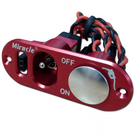 INTERRUPTOR TOMA DE COMBUSTIBLE ALUMINIO ROJO MIRACLE
