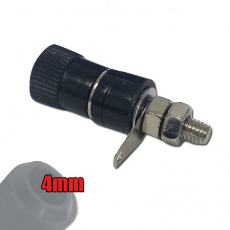 CONECTOR BANANA HEMBRA 4MM NEGRO