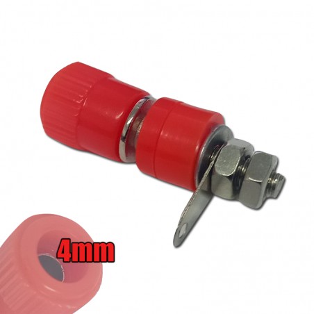 CONECTOR BANANA HEMBRA 4MM ROJO