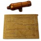 CARRONADA DE LATON CON CUREÑA 10X37MM