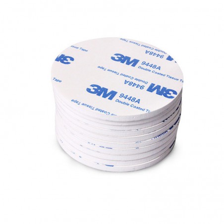 CINTA ADHESIVA DOBLE CARA CIRCULAR 3M 30X1.5mm (10 UNIDADES)
