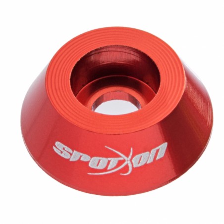ARANDELA CONICA ALUMINIO ROJO M3 (10 unidades)
