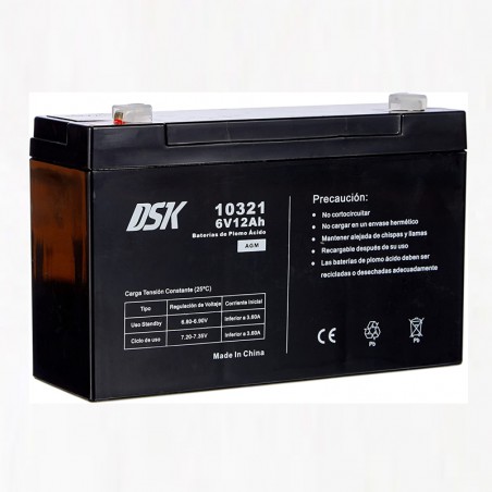 BATERIA PLOMO 6V 12AH DSK