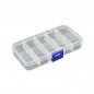 CAJA ACESORIOS TRANSPARENTE 130X68MM (10 HUECOS)