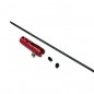 VARILLA ROSCADA EN PUNTA M2 250MM CON QUICKLINK ALUMINIO  DOBLE FIJACION ROJO