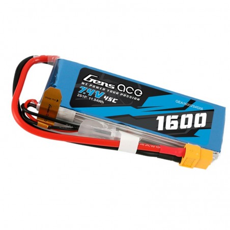 BATERIA LIPO 7,4V 1600MAH 45C XT60 GENS ACE