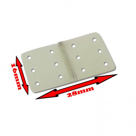 BISAGRA NYLON PLANA 16X28MM (10 unidades)
