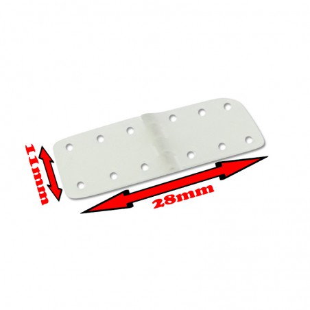 BISAGRA NYLON PLANA 11X28MM (10 unidades)