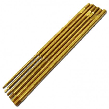 PUNTAS DESTORNILLADOR ALLEN NITRURO DE TITANIO DE 0.9mm a 3mm (6 unidades)