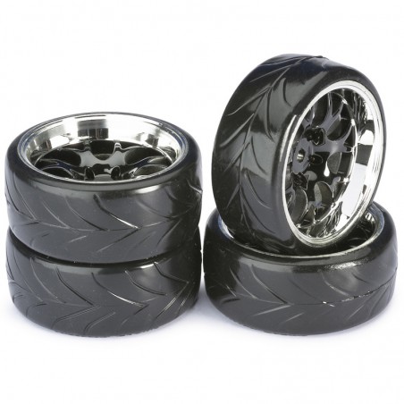SET DE RUEDAS PARA DRIFT 1/10 NEGRO ABSIMA