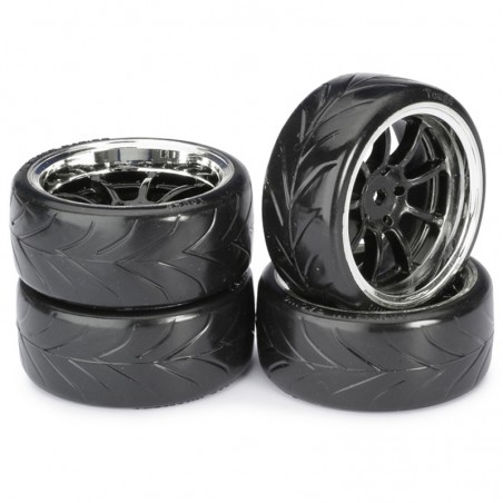 SET DE RUEDAS PARA DRIFT 1/10 9 RADIOS ABSIMA