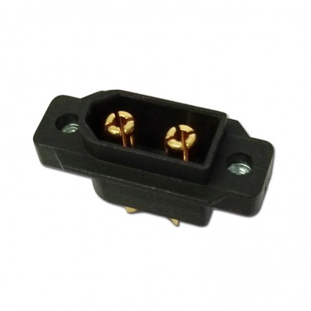 CONECTOR XT60 MACHO PARA MONTAR EN ALA NEGRO