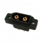 CONECTOR XT60 MACHO PARA MONTAR EN ALA NEGRO