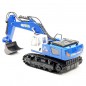 EXCAVADORA 9 CANALES HUINA 1/18 AZUL 1558B