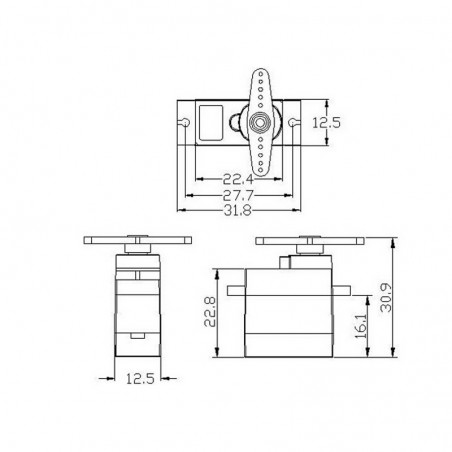 SERVO MICRO 9G DIGITAL DOMAN DM-S0090D