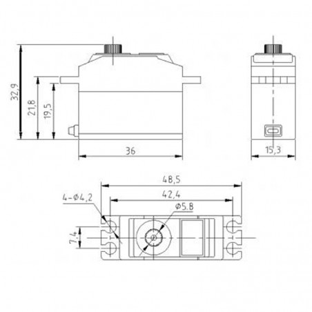 SERVO MINI S1250D DOMAN RC 3KG