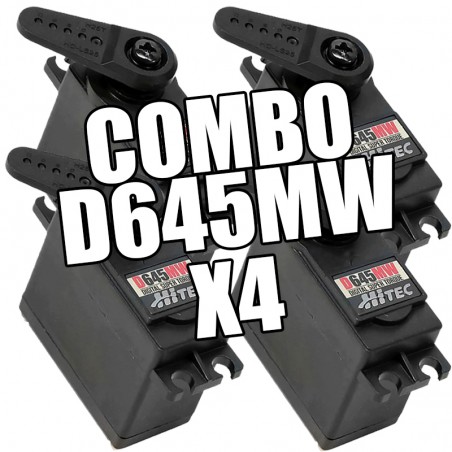 COMBO X4 SERVO D645MW HITEC 12.9KG 25T 32BITS