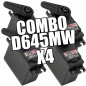 COMBO X4 SERVO D645MW HITEC 12.9KG 25T 32BITS
