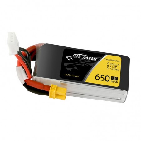 BATERIA LIPO 11.1V 650MAH 75C TATTU XT-30