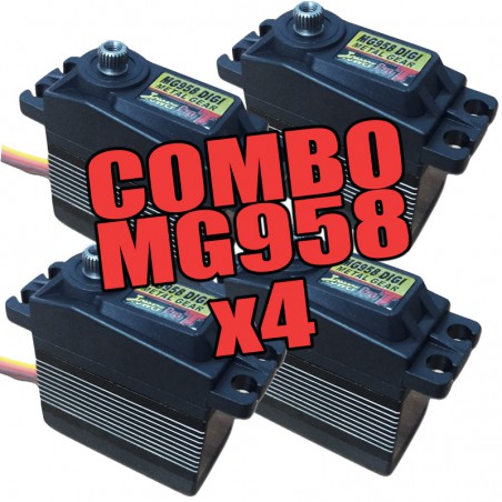 COMBO 4 UNIDADES SERVO 20KG MG 958 TOWERPRO