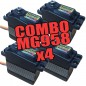 COMBO 4 UNIDADES SERVO 20KG MG 958 TOWERPRO