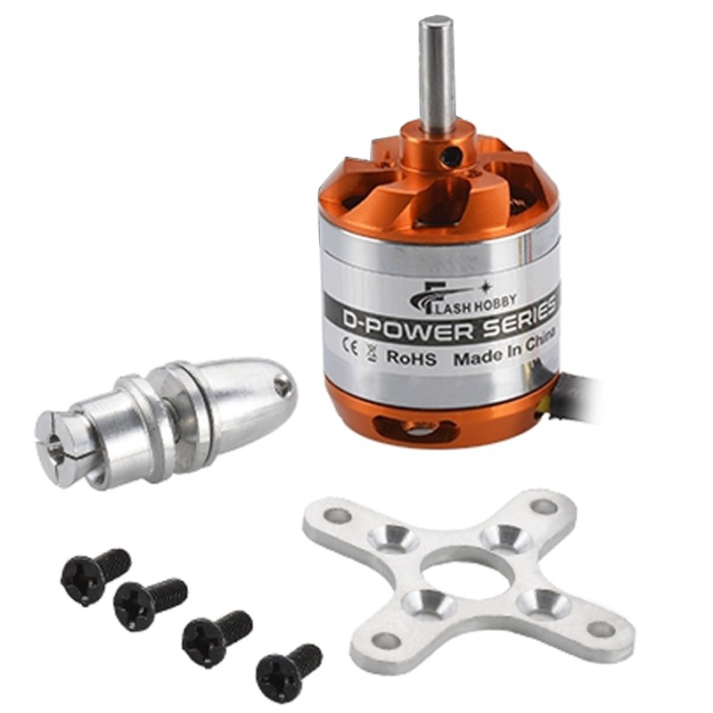 FLASH HOBBY D2836 880KV Brushless Motor - 2-4S, For RC Airplane, Multicopter, Helicopter