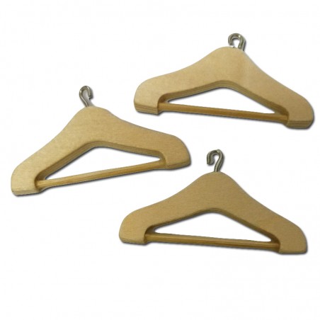 PERCHAS MADERA 3 PIEZAS (3 UNIDADES) 1/12