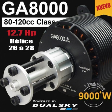MOTOR BRUSHLESS GA8000 E-CONVERSION 80-120CC 140KV