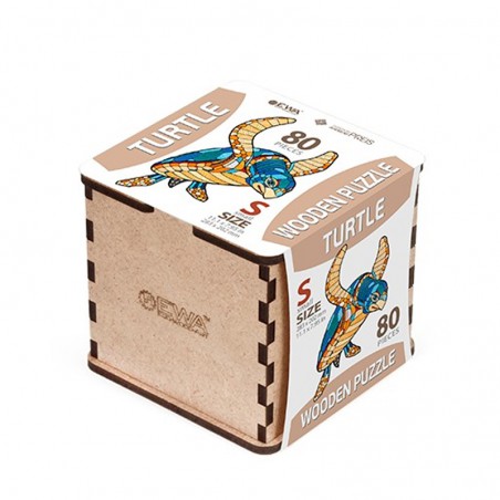 PUZZLE TORTUGA 80 PIEZAS CAJA MADERA