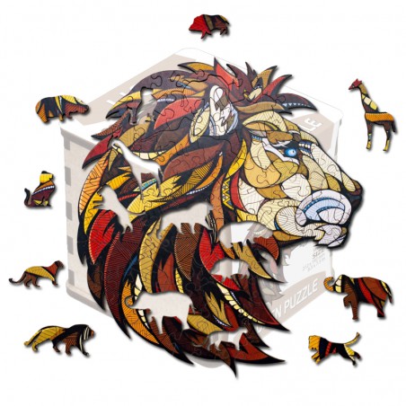 PUZZLE LEON 80 PIEZAS EWA CAJA MADERA