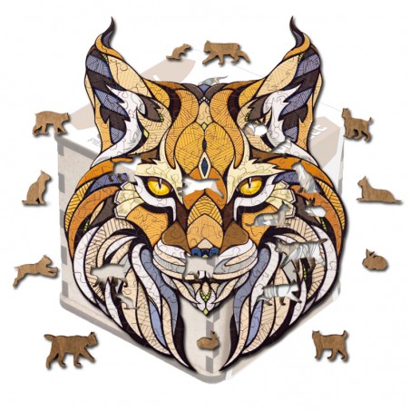 PUZZLE LINCE 80 PIEZAS EWA CAJA MADERA