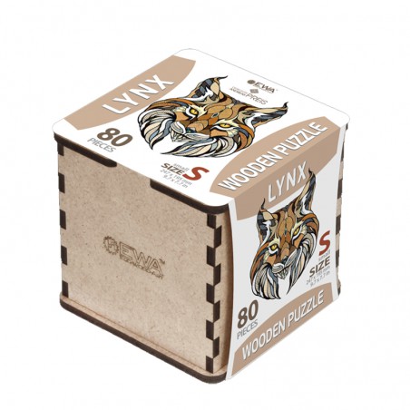PUZZLE LINCE 80 PIEZAS EWA CAJA MADERA