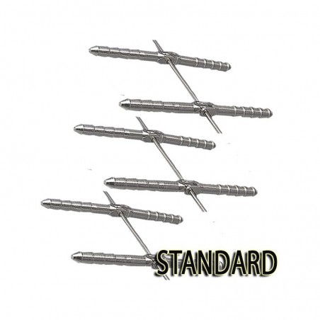 BISAGRA TACO ALUMINIO 4.5X70mm PARA VARILLA MPJET (6 unidades)