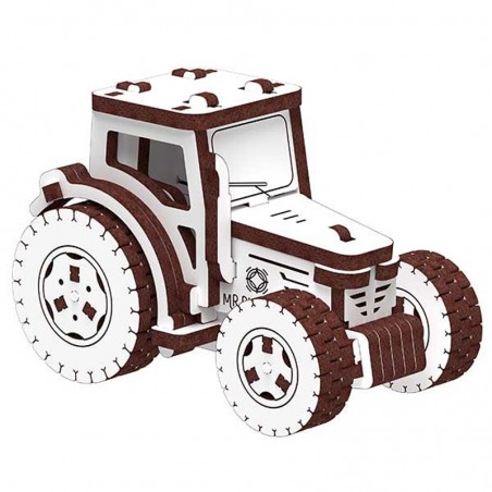 MAQUETA MADERA TRACTOR TODOTERRENO 60 PIEZAS MR. PLAYWOOD