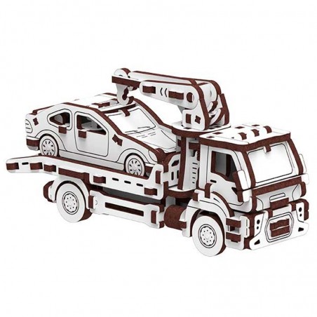 MAQUETA MADERA CAMION GRUA 110 PIEZAS MR. PLAYWOOD