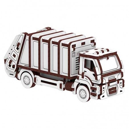 MAQUETA MADERA CAMION BASURA 77 PIEZAS MR. PLAYWOOD
