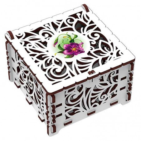 MAQUETA PUZZLE FLOR MAGICA MADERA 16 PIEZAS